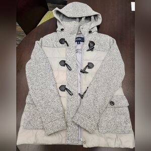 Lands End sweater puffer jacket, M